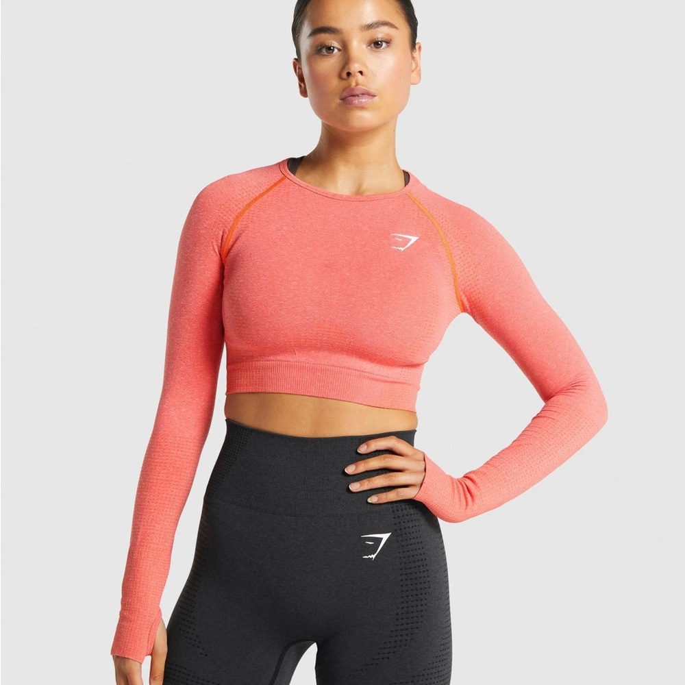 Gymshark Vital Crop Top- Size Small Pink/Coral